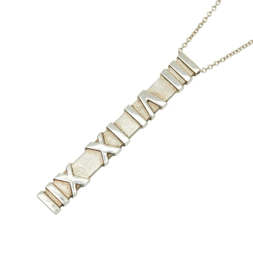 Tiffany Co Atlas Plate Necklace Sterling Silver